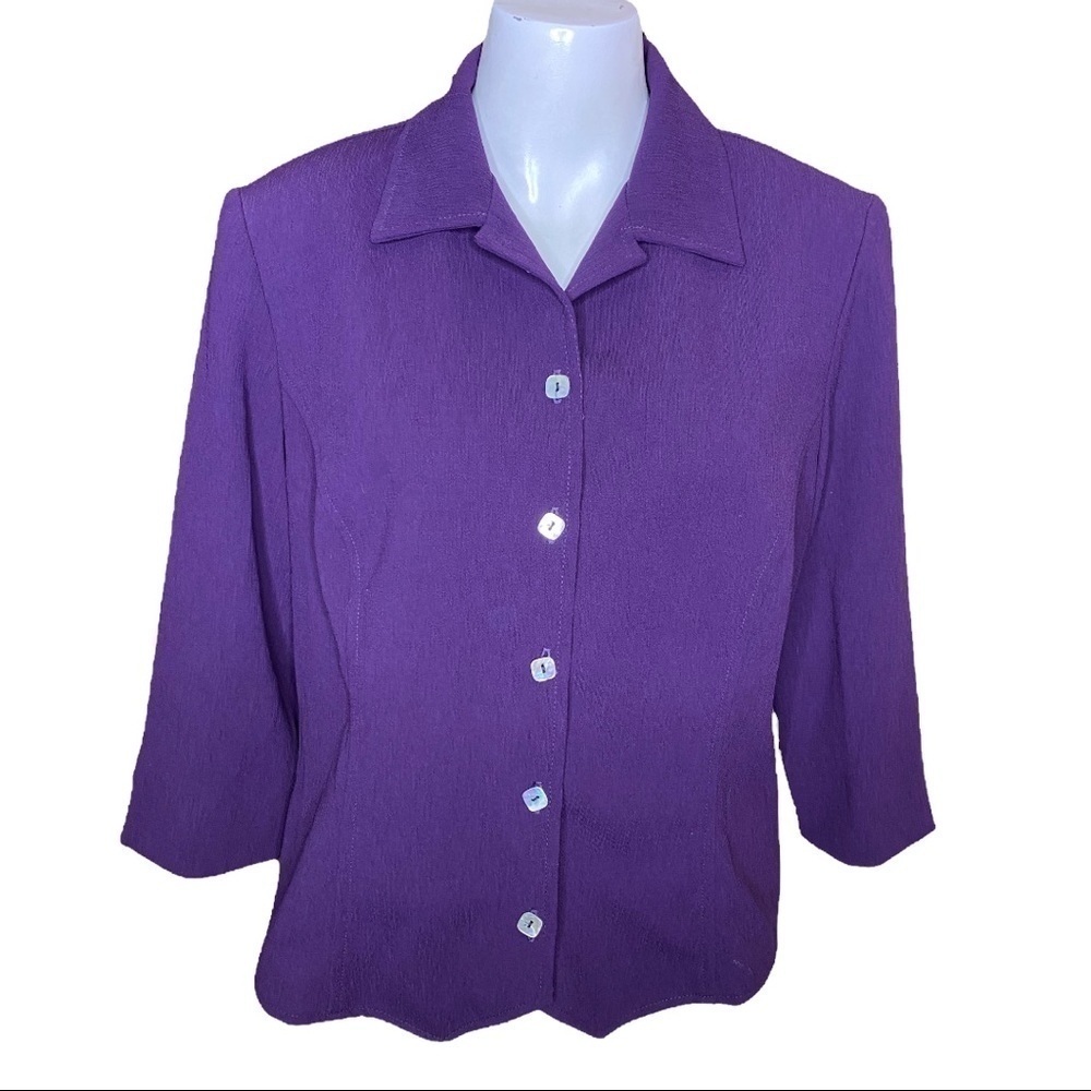 Coldwater Creek Jacket 3/4 Sleeves Weskit Size 14 P